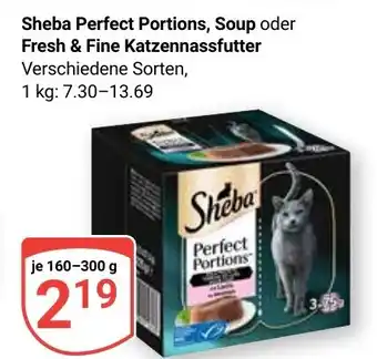 Globus Sheba Perfect Portions, Soup oder Fresh & Fine Katzennassfutter Angebot