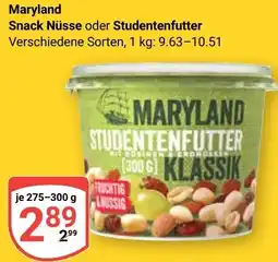 Globus Maryland Snack Nüsse oder Studentenfutter Angebot