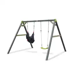 Netto Marken-Discount EXIT Aksent Doppelschaukel + EXIT Swingbag Schwarz/ Rosa Angebot