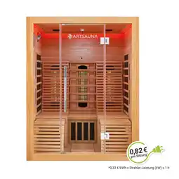 Netto Marken-Discount Artsauna Infrarotkabine Wärmekabine Helsinki 150 mit Dual-Technologie & Hemlockholz Angebot