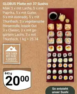 Globus GLOBUS Platte mit 37 Sushis Angebot