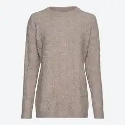 NKD Damen-Zopfstrick-Pullover mit Rundhalsausschnitt Angebot