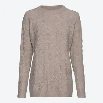 NKD Damen-Zopfstrick-Pullover mit Rundhalsausschnitt Angebot