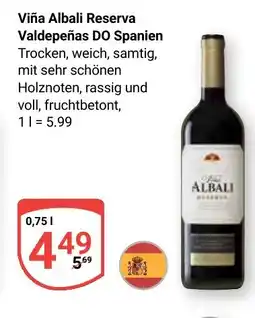 Globus Viña Albali Reserva Valdepeñas DO Spanien Angebot