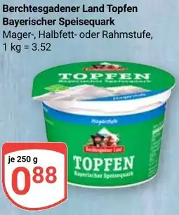 Globus Berchtesgadener Land Topfen Bayerischer Speisequark Angebot