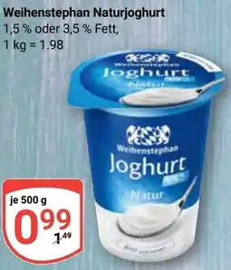 Globus Weihenstephan Naturjoghurt Angebot