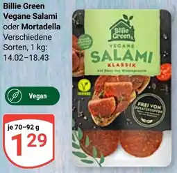 Globus Billie Green Vegane Salami oder Mortadella Angebot