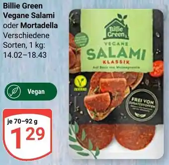 Globus Billie Green Vegane Salami oder Mortadella Angebot