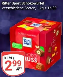 Globus Ritter Sport Schokowürfel Angebot