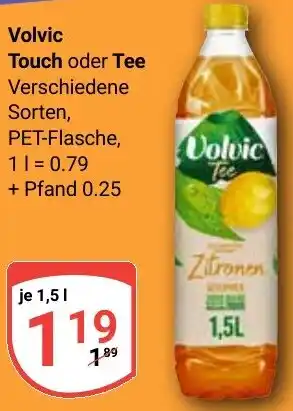 Globus Volvic Touch oder Tee Angebot