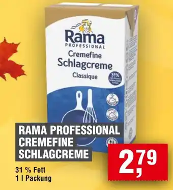 Handelshof RAMA PROFESSIONAL CREMEFINE SCHLAGCREME Angebot