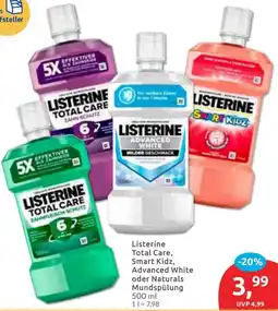 Budni Listerine Total Care, Smart Kidz, Advanced White oder Naturals Mundspülung Angebot