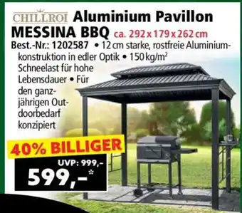 Norma Aluminium Pavillon Messina BBQ Angebot