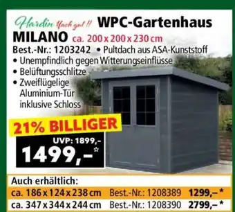 Norma WPC-Gartenhaus MILANO Angebot