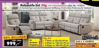 Norma Relaxsofa-Set 3tlg Angebot