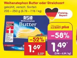 Netto Marken-Discount Weihenstephan Butter oder Streichzart Angebot