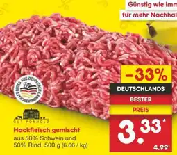 Netto Marken-Discount Hackfleisch gemischt Angebot