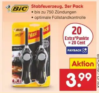 Netto Marken-Discount BIC Stabfeuerzeug, 2er Pack Angebot