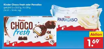 Netto Marken-Discount KINDER Choco fresh oder Paradiso Angebot