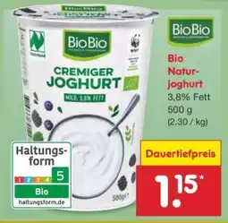 Netto Marken-Discount Bio-Naturjoghurt Angebot