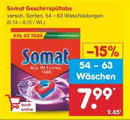 Netto Marken-Discount Somat Geschirrspültabs Angebot