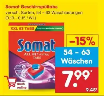 Netto Marken-Discount Somat Geschirrspültabs Angebot