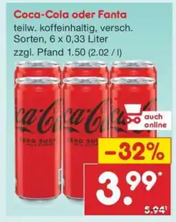 Netto Marken-Discount Coca-Cola oder Fanta Angebot
