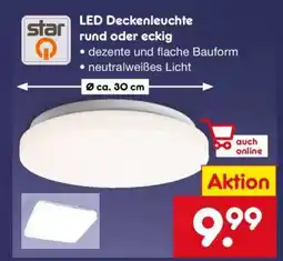 Netto Marken-Discount LED Deckenleuchte rund oder eckig Angebot