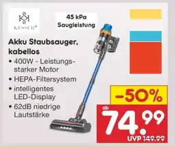 Netto Marken-Discount Akku Staubsauger, kabellos Angebot