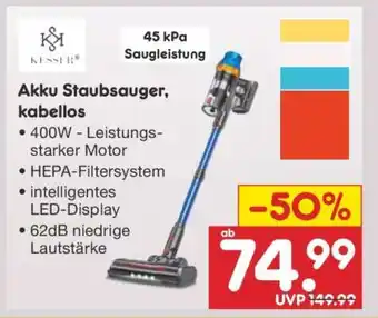 Netto Marken-Discount Akku Staubsauger, kabellos Angebot