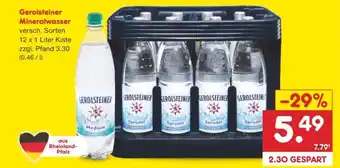Netto Marken-Discount Gerolsteiner Mineralwasser Angebot