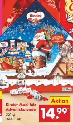 Netto Marken-Discount Kinder Maxi Mix Adventskalender Angebot