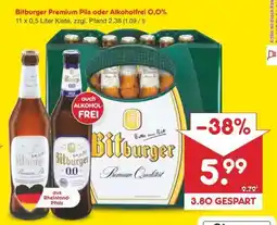 Netto Marken-Discount Bitburger Premium Pils oder alkoholfrei 0,0% Angebot