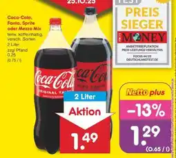 Netto Marken-Discount Coca-Cola, Fanta, Sprite oder Mezzo Mix Angebot