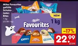 Netto Marken-Discount Milka Favourites gefüllte Schokoladen-Bites Angebot