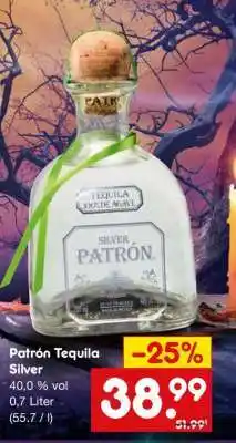 Netto Marken-Discount Patrón Tequila Silver Angebot