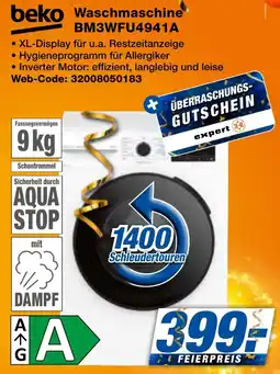 expert Techno Land beko Waschmaschine BM3WFU4941A Angebot
