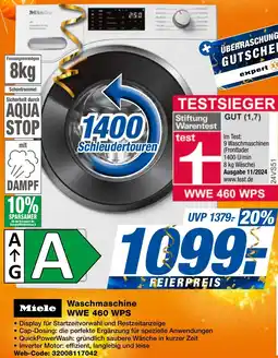 expert Techno Land Miele Waschmaschine WWE 460 WPS Angebot