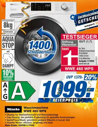 expert Techno Land Miele Waschmaschine WWE 460 WPS Angebot