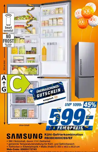 expert Techno Land SAMSUNG Kühl-Gefrierkombination RB38C600CS9/EF Angebot