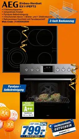 expert Techno Land AEG Einbau-Herdset EX11PEFT2 Angebot