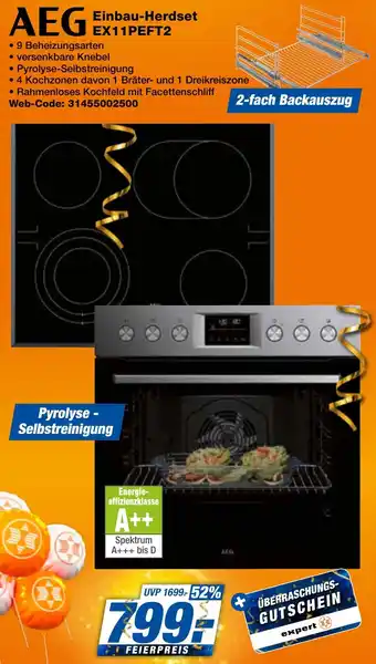 expert Techno Land AEG Einbau-Herdset EX11PEFT2 Angebot