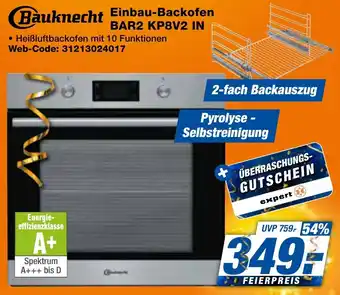 expert Techno Land Bauknecht Einbau-Backofen BAR2 KP8V2 IN Angebot