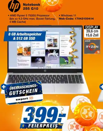expert Techno Land hp Notebook 255 G10 Angebot