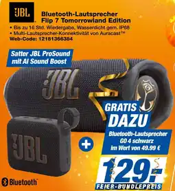 expert Techno Land JBL Bluetooth-Lautsprecher Flip 7 Tomorrowland Edition Angebot