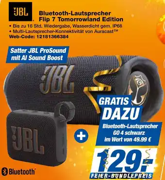 expert Techno Land JBL Bluetooth-Lautsprecher Flip 7 Tomorrowland Edition Angebot