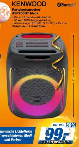 expert Techno Land KENWOOD Partylautsprecher ASP200BT black Angebot