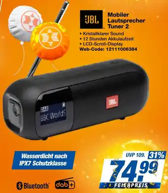 expert Techno Land JBL Mobiler Lautsprecher Tuner 2 Angebot