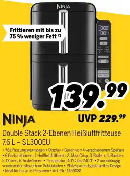 MEDIMAX NINJA Double Stack 2-Ebenen Heißluftfritteuse 7,6 L - SL300EU Angebot