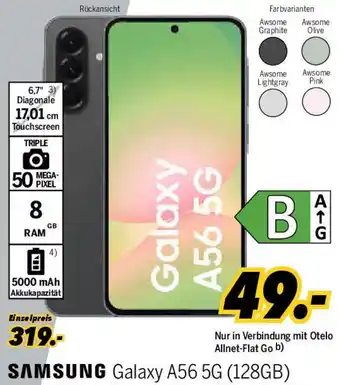 MEDIMAX SAMSUNG Galaxy A56 5G (128GB) Angebot